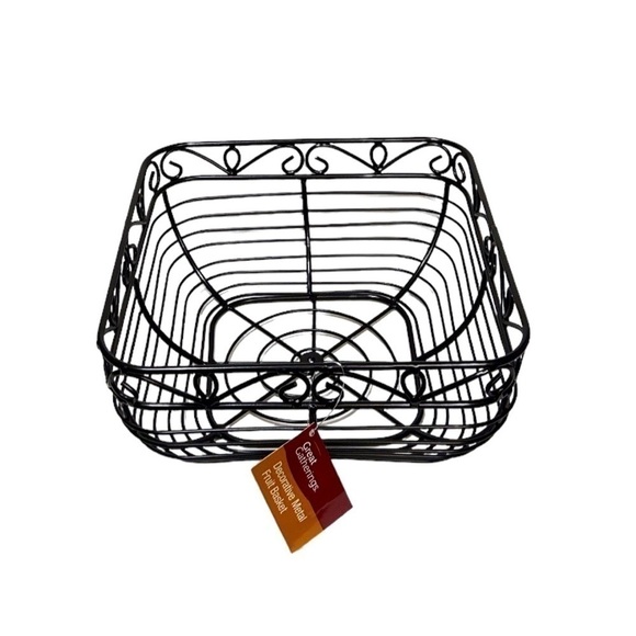 Fruit Basket Great Gatherings Decorative Black Metal - Picture 1 of 4